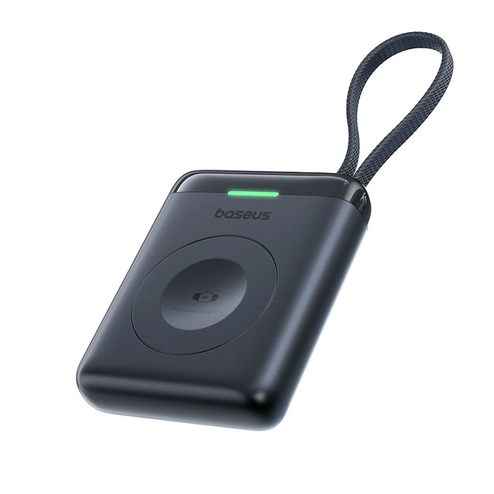 Baseus EnerFill 5W Powerbank för Apple Watch med Trådlös Laddning & Inbyggd USB-C Kabel - Svart