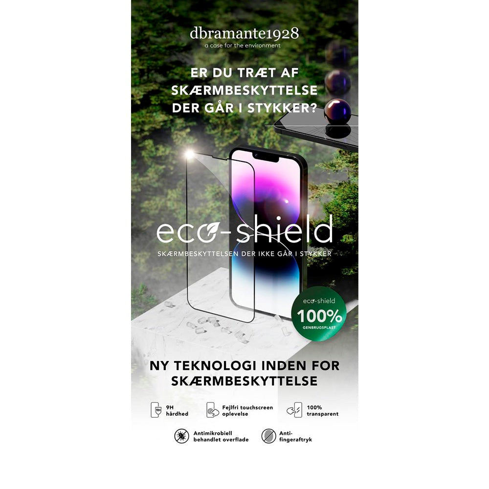 iPhone SE (2022 / 2020) / 8 / 7 / 6s / 6 dbramante1928 Eco-Shield Skärmskydd med Installationsram - Svart Kant