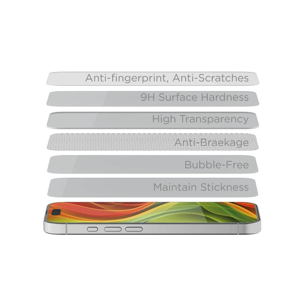 iPhone 18 Pro Mobile Origin EasyGlass Privacy Skärmskyddsglas med Applicator - Genomskinligt