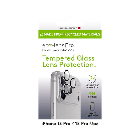 iPhone 18 Pro / 18 Pro Max dbramante1928 Eco-Lens Pro Skyddsglas för Kameralins - Genomskinlig