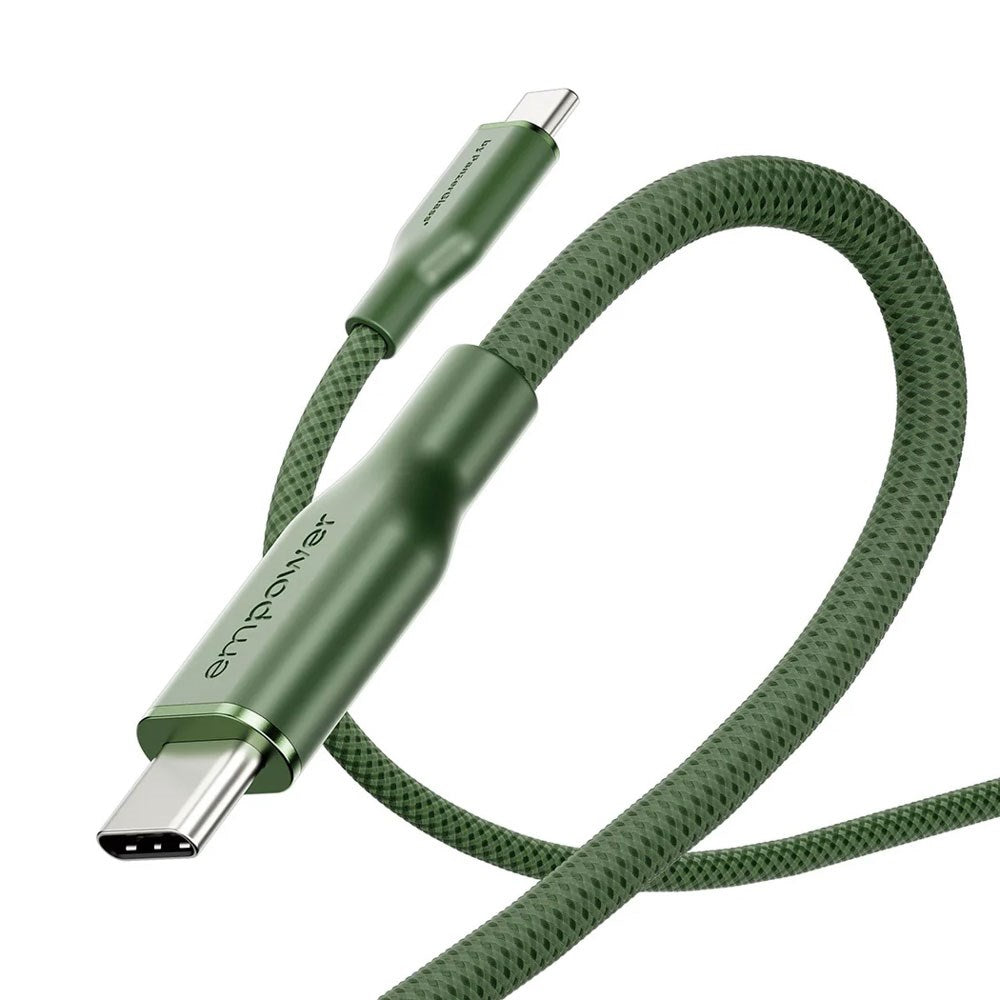 empower by PanzerGlass Racing 60W USB-C till USB-C Kabel – 1.2m – Sage