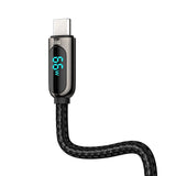 Baseus Display Fast Charging 66W USB-A till USB-C-kabel - 1m - Svart