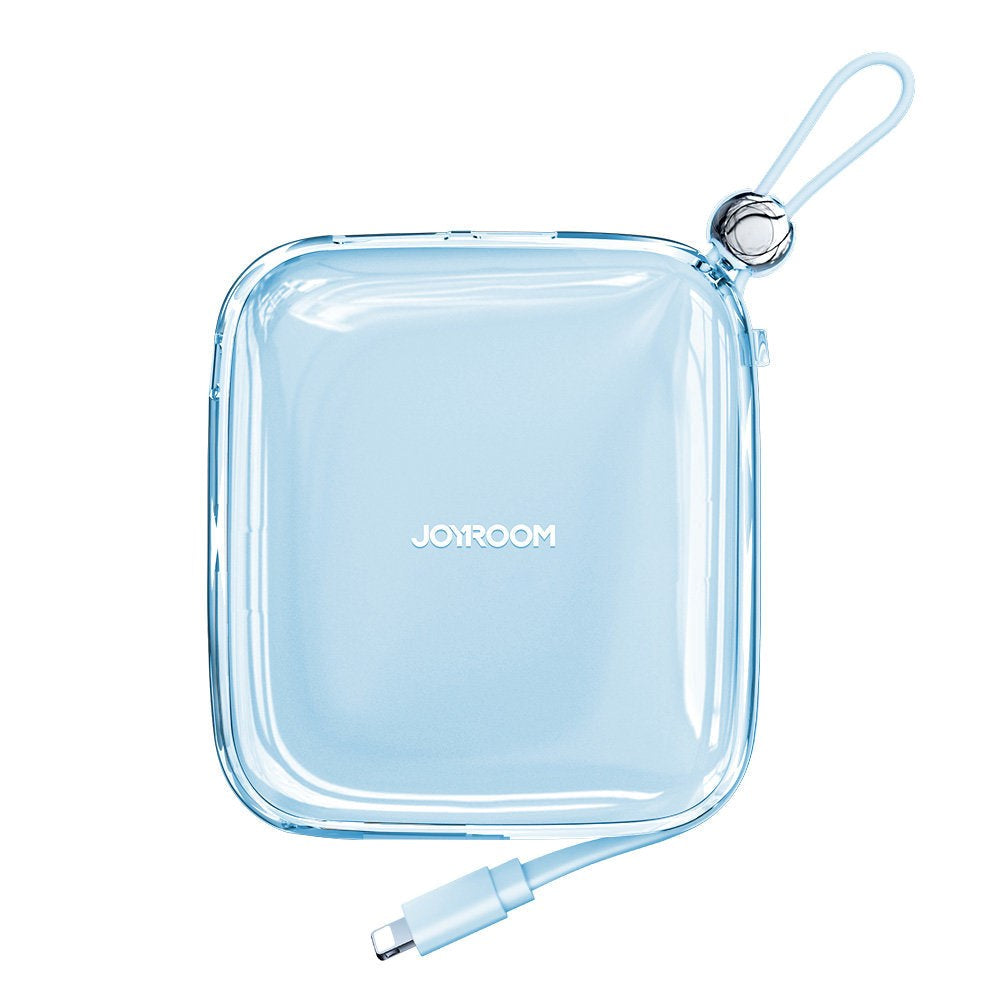 Joyroom Jelly Series JR-L003P Powerbank 22,5W - USB-C PD / USB-A med Inbyggd Lightning - 10 000 mAh - Blå