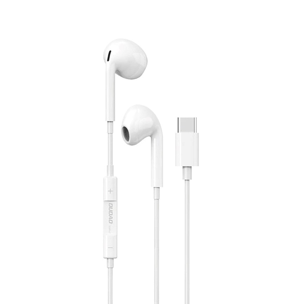 Dudao Stereo In-Ear Hörlurar med USB-C och Mikrofon - Vit