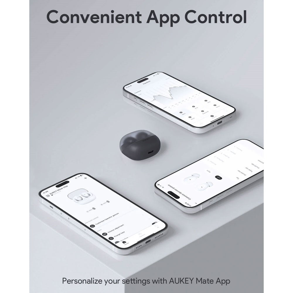 Aukey EP-M3A True Wireless MOVE VIBE Hörlurar - In-Ear - Grå