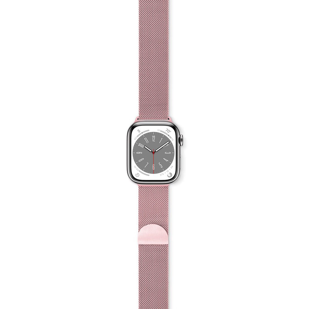 Apple Watch (42/44/SE/45/46/49mm) Epico Milanese Rostfritt Stål Armband - Rose Gold