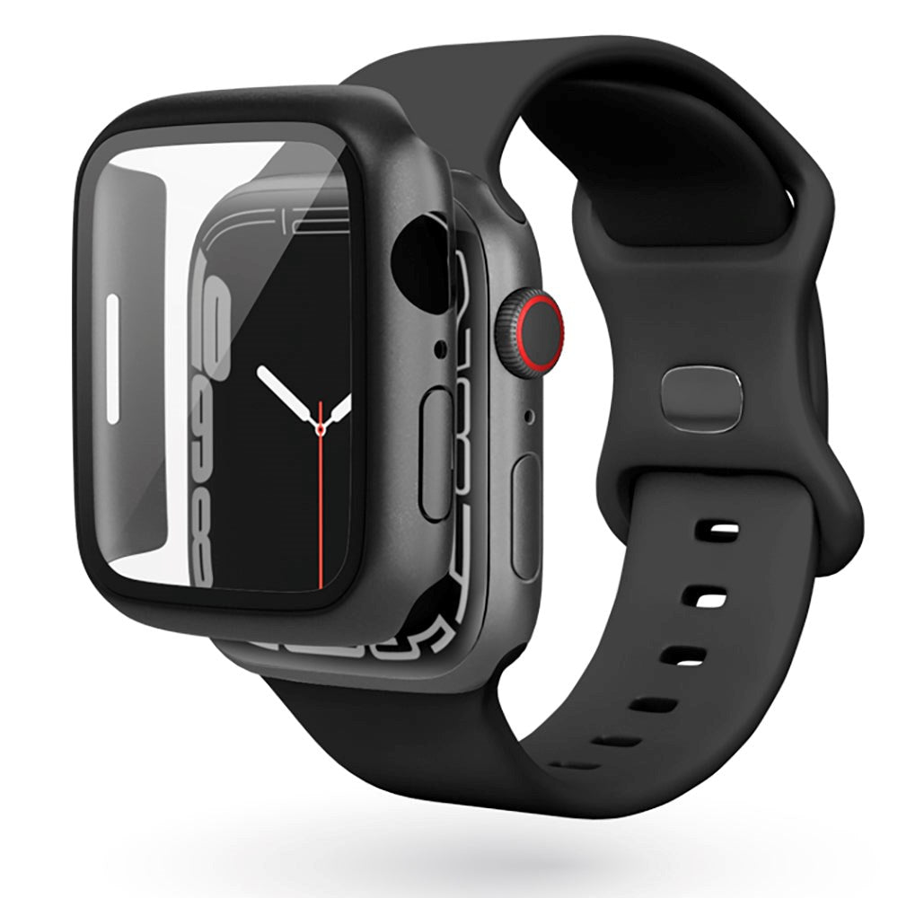 Epico Apple Watch 8/7 (41mm) Skal Hårdplast med Inbyggt Skärmskydd - Svart