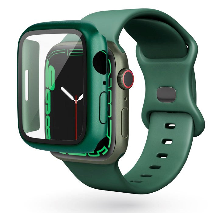 Epico Apple Watch 8/7 (41mm) Skal Hårdplast med Inbyggt Skärmskydd - Grön