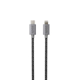 Epico Braided USB-C till Lightning Kabel PD 60W - 120cm - Grå