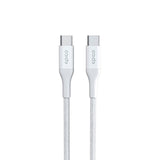 Epico Braided USB-C till USB-C Kabel PD 100W - 200cm - Vit