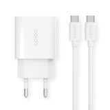 Epico Väggladdare PD 20W m. USB-C till USB-C - Vit