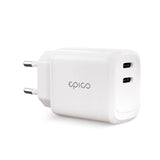 Epico Väggladdare PD 45W m. 2 x USB-C - Vit