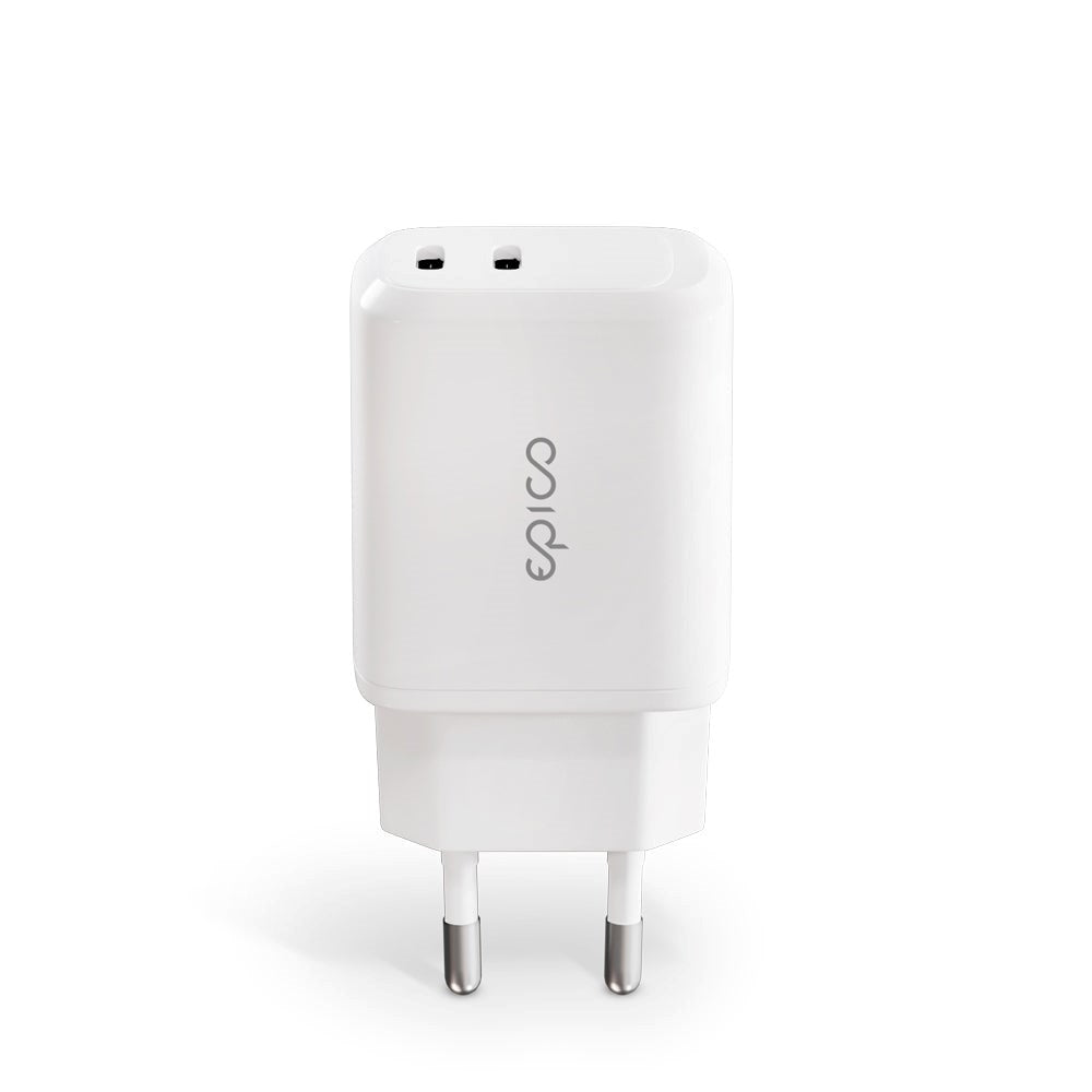 Epico Väggladdare PD 45W m. 2 x USB-C - Vit