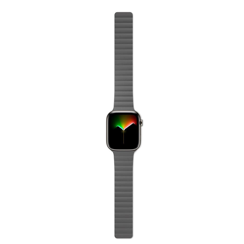 Apple Watch (38/40/SE/41/42mm) Epico Magnetisk Silikon Armband - Grå / Grön