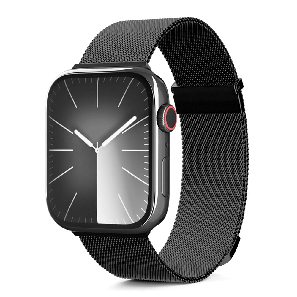 Apple Watch (42/44/SE/45/46/49mm) Epico Milanese+ (Plus) Rostfritt Stål Armband - Space Gray