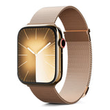 Apple Watch (42/44/SE/45/46/49mm) Epico Milanese+ (Plus) Rostfritt Stål Armband - Gold