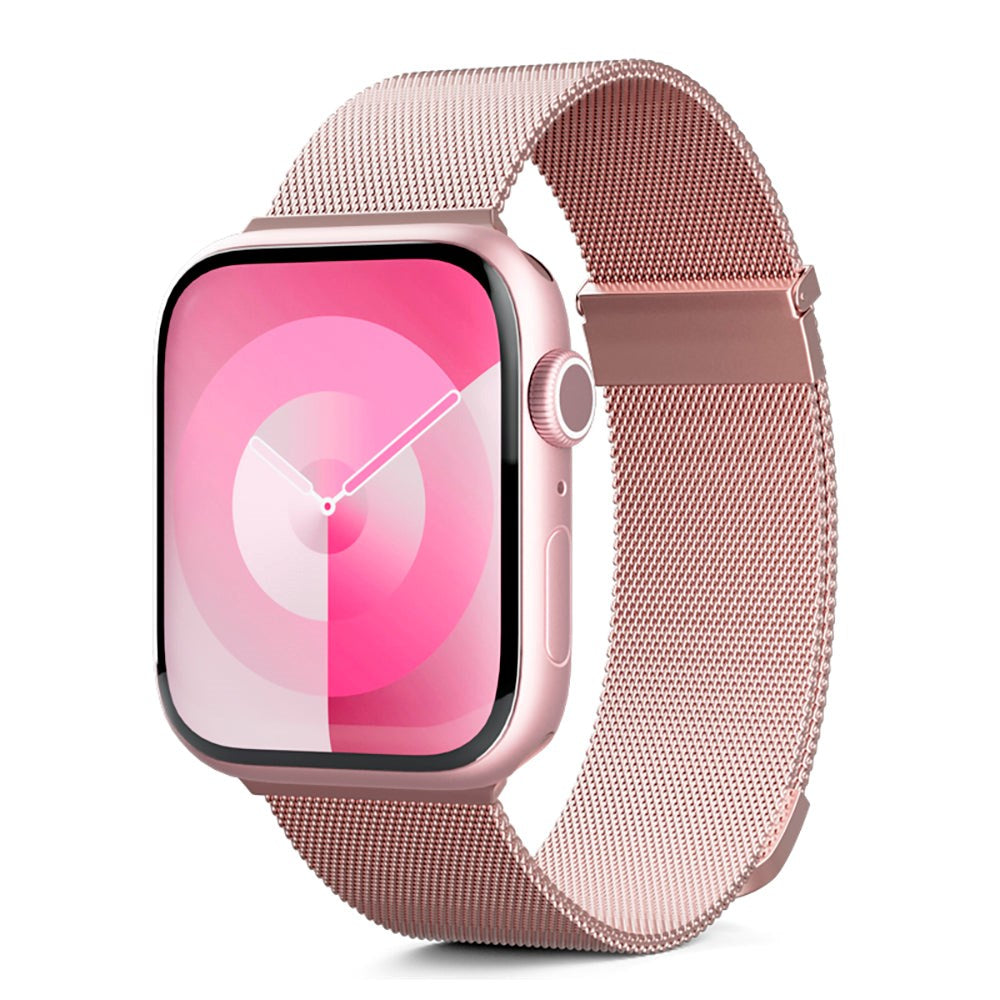 Apple Watch (38/40/SE/41/42mm) Epico Milanese+ (Plus) Rostfritt Stål Armband - Rose Gold