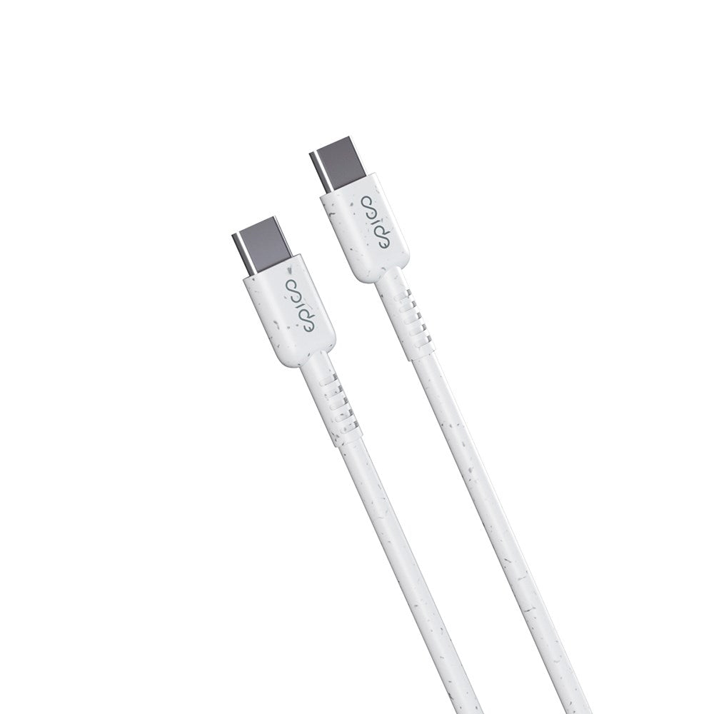 Epico Resolve USB-C till USB-C Kabel PD 60W - 120cm - Vit