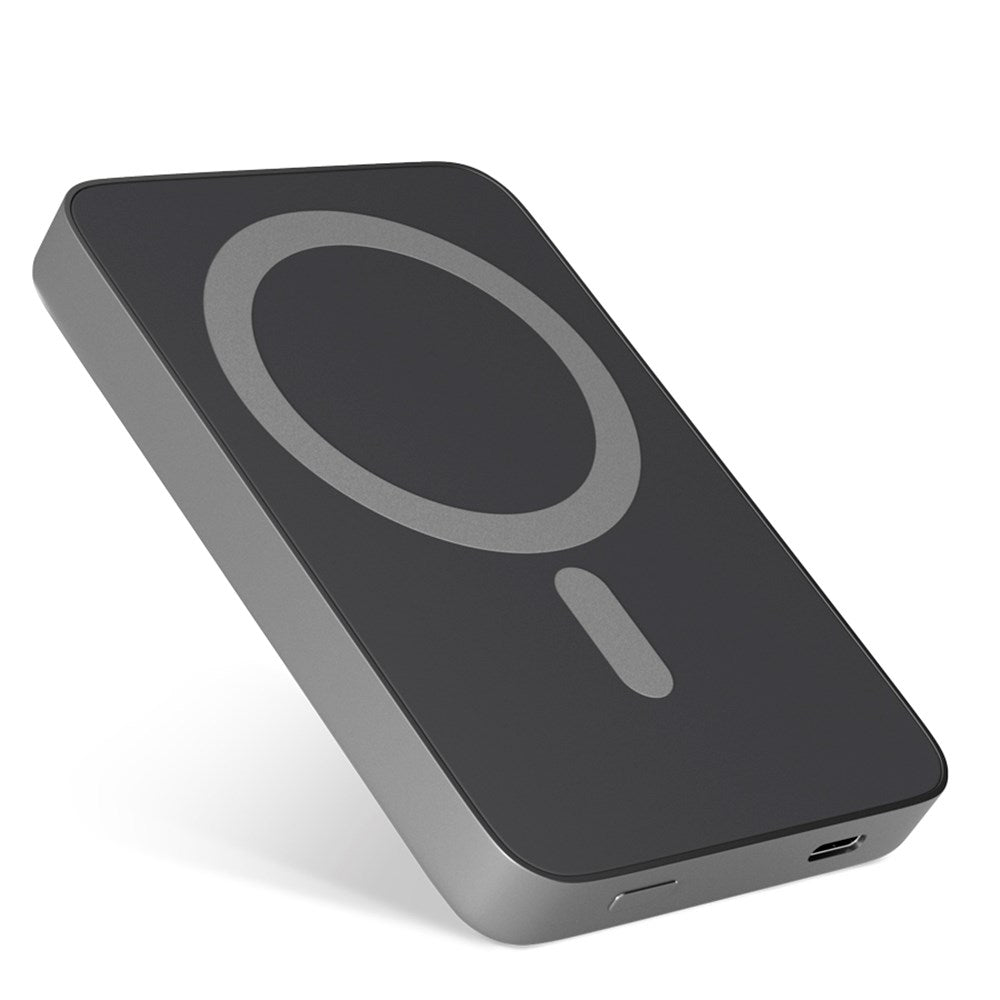 Epico Resolve Mag+ 20W Trådlös Magnetisk Powerbank 5.000 mAh med USB-C-Kabel - MagSafe-Kompatibel - Space Grey