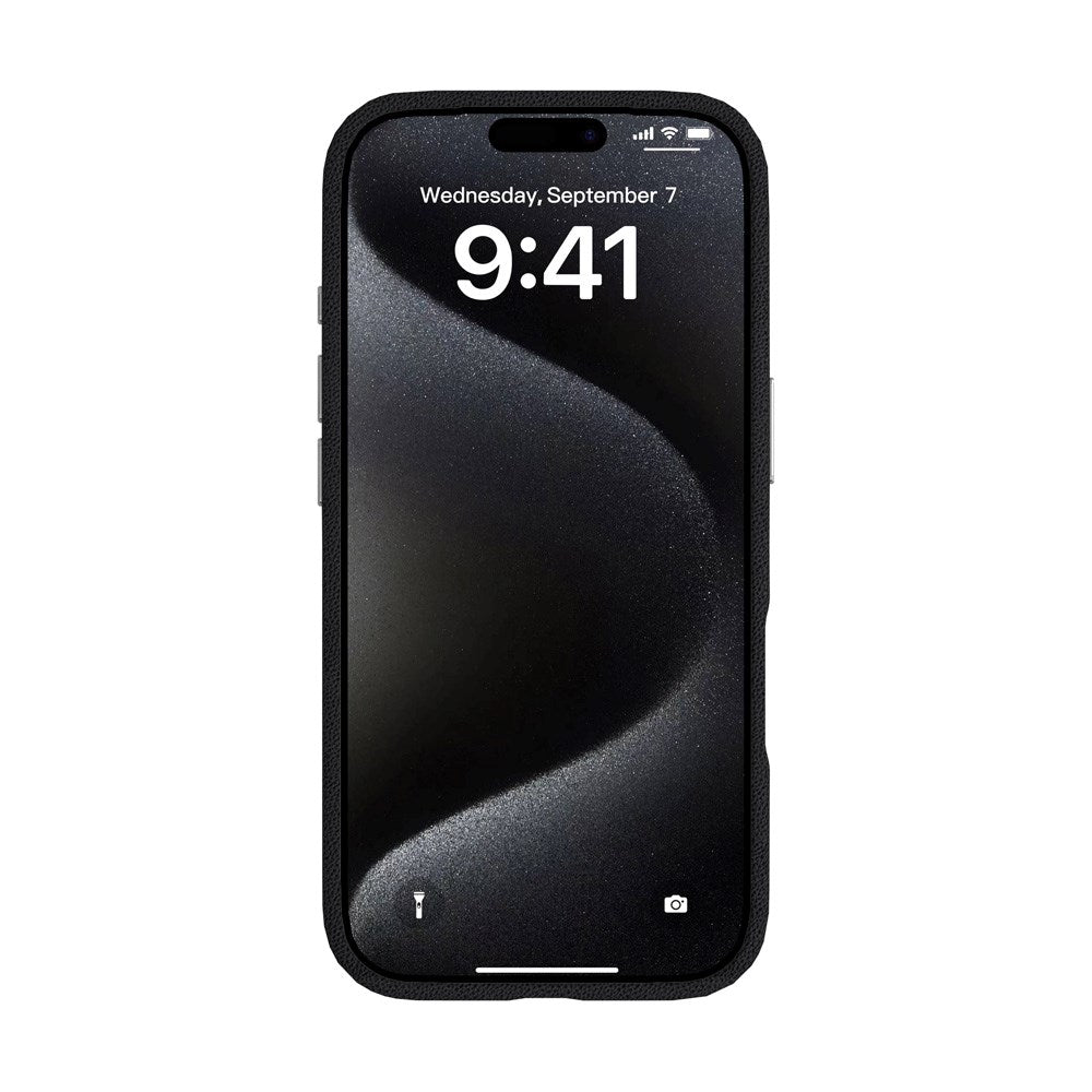 eSTUFF iPhone 17 Pro INFINITE VENICE Konstläderklätt Plast Skal - MagSafe Kompatibelt - Svart