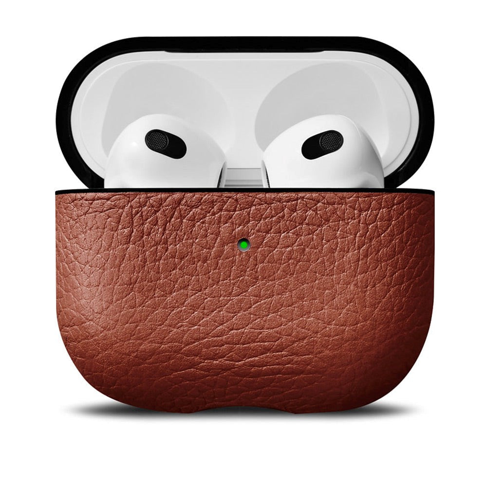 Woolnut AirPods (3. gen.) Äkta Läderfodral - Brun