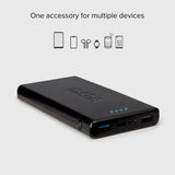 SBS Powerbank med 2x USB-A & 1x USB-C 10W - 10.000 mAh - Svart