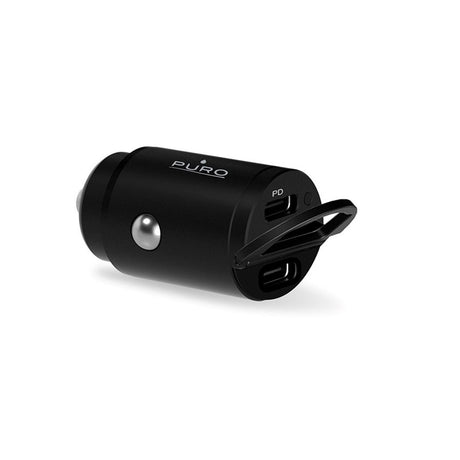 Puro PD 30W Mini Billaddare med 2 x USB-C - Svart