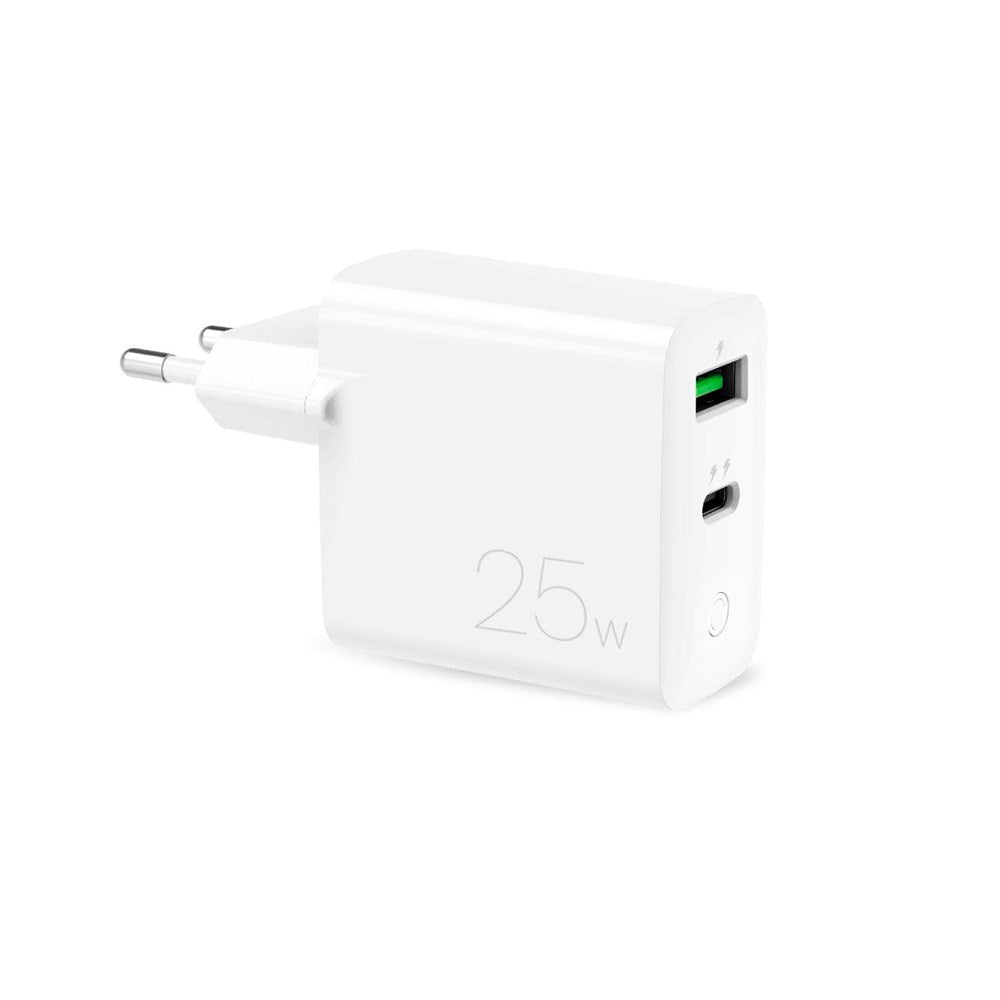 Puro Väggladdare 1 x USB-A 18W / 1 x USB-C 25W - Vit