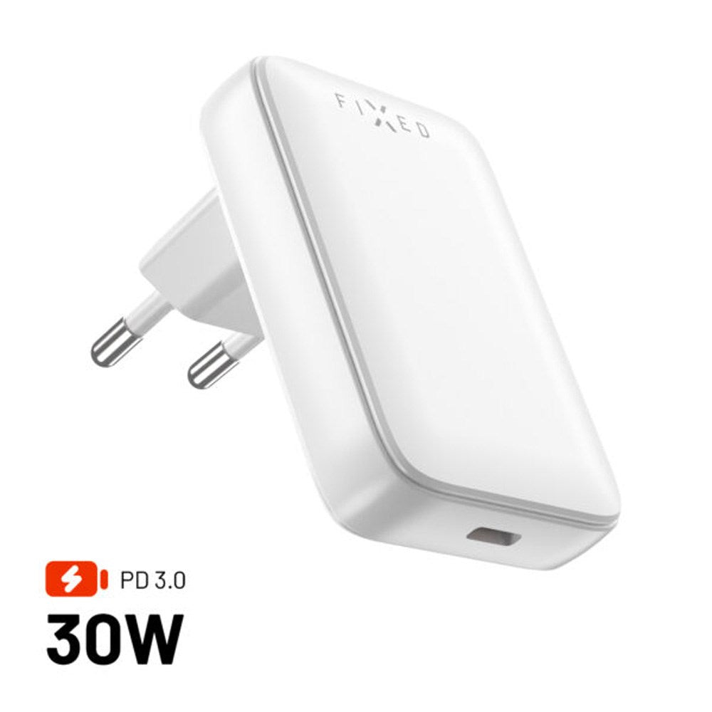 FAST Smal 30W USB-C - GaN Laddare - Vinklad - Vit