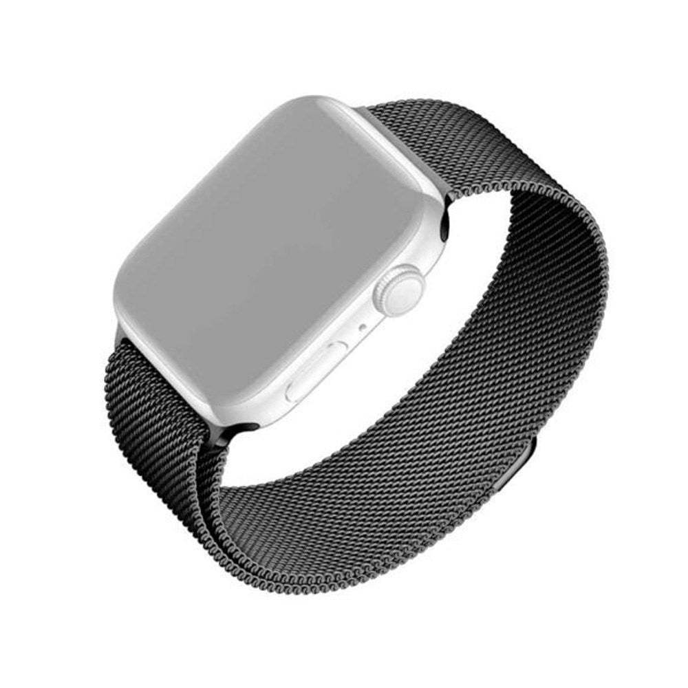 Apple Watch (42/44/SE/45/49mm) Fixed Mesh Rem - Svart