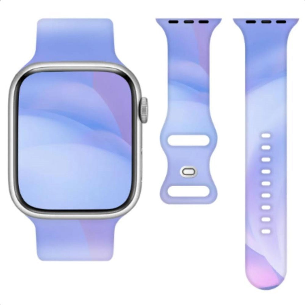Apple Watch (42/44/SE/45/46/49mm) Telcon Silikon Armband - Blå