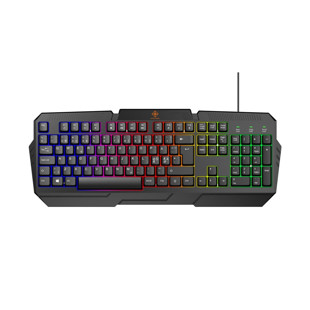 Deltaco 4-i-1 Gaming Set m. Headset / Tangentbord / Mus / Musmatta - Svart
