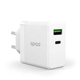 Epico Väggladdare PD 65W GaN m. USB-C & USB-A - Vit