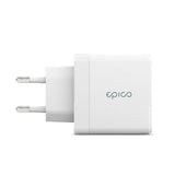 Epico Väggladdare PD 65W GaN m. USB-C & USB-A - Vit