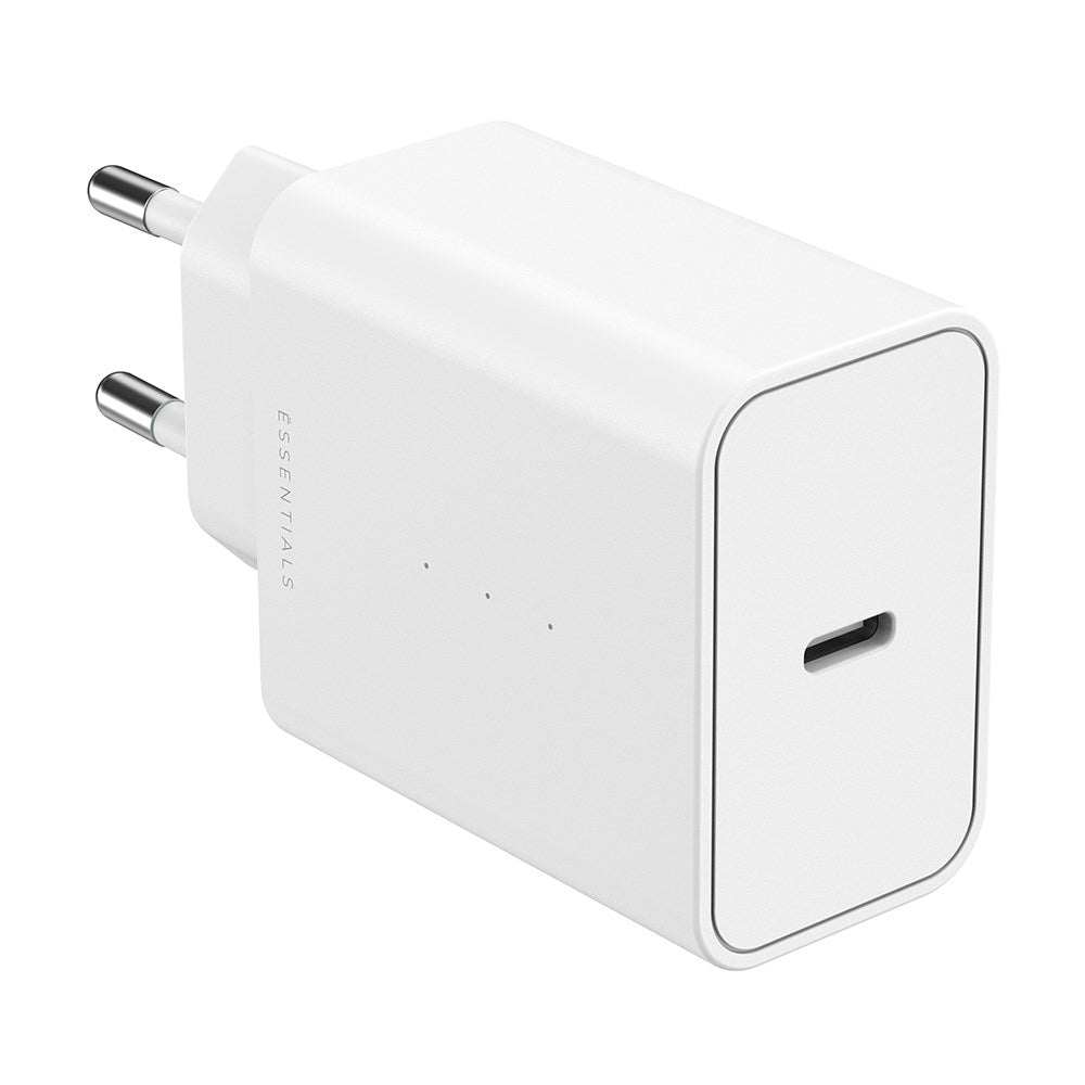 ËSSENTIALS by Upström PD 45W Återvunnen Plast Väggladdare med USB-C - Vit