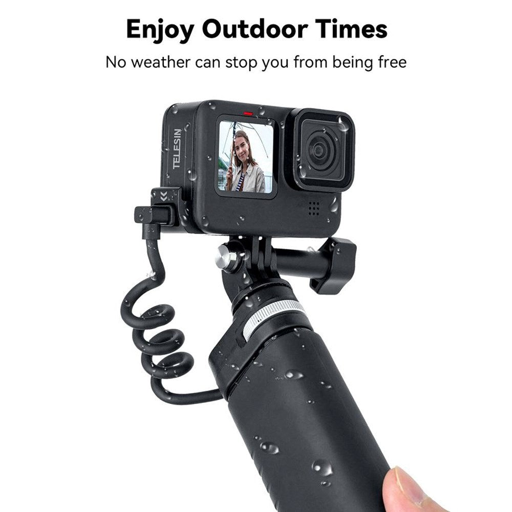 TELESIN Vattentätt Batterilock för GoPro Hero 9 / 10 / 11 / 12 - Svart