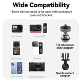 TELESIN Monteringsklämma för Actionkamera & Smartphone - Svart / Grå