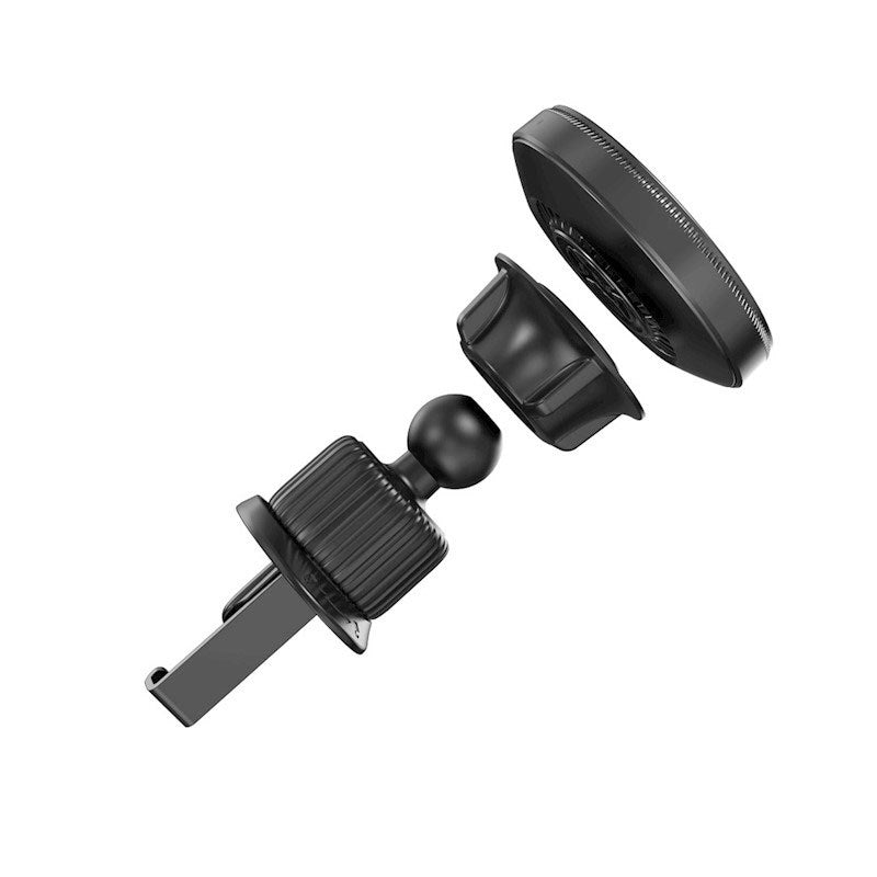 XO CX025 Magnetisk Bilhållare för Luftventilation - 15W Trådlös Laddning - MagSafe Kompatibel - Svart