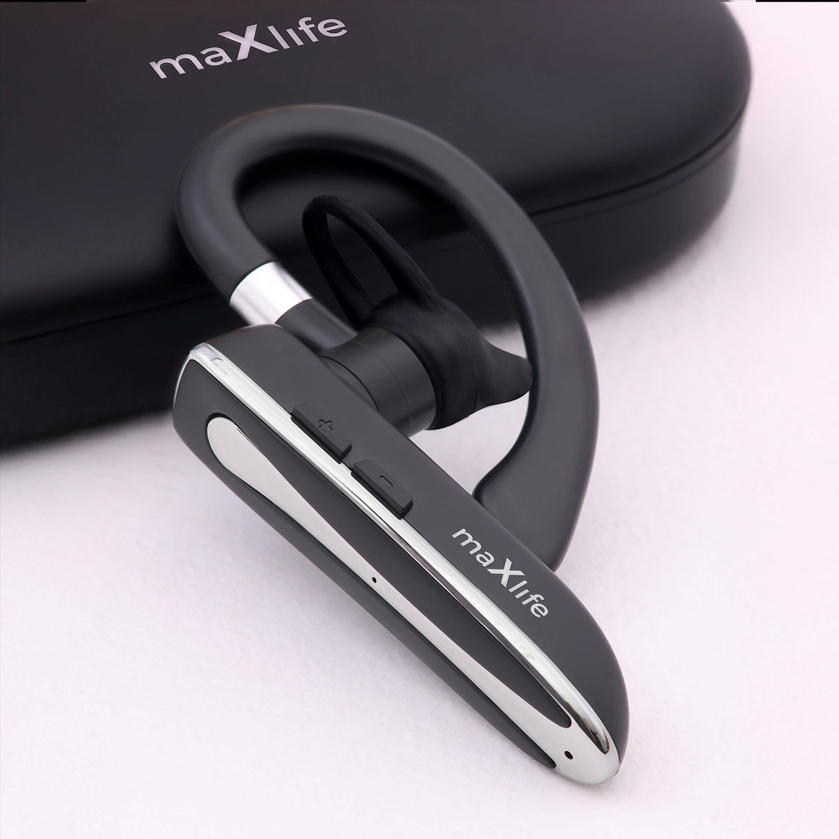 Maxlife MXBH-01 Bluetooth Headset med Laddningsfodral - Svart