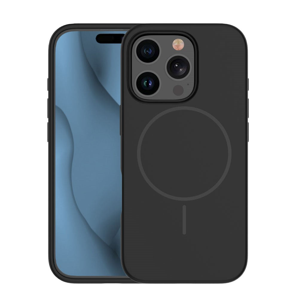 iPhone 13 Pro Silicone Thin Skal - MagSafe Kompatibel - Svart