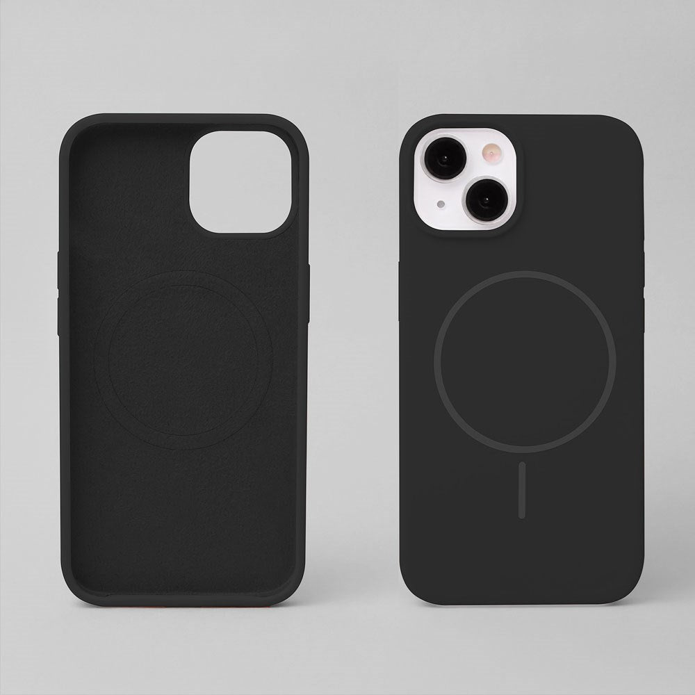 iPhone 15 Pro Silicone Thin Skal - MagSafe Kompatibel - Svart