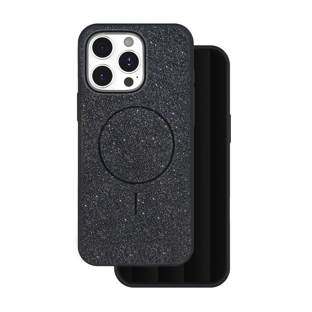 iPhone 16 Pro TFO Glitter Thin Skal - MagSafe Kompatibel - Svart