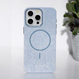 iPhone 15 Glitter Thin Skal - MagSafe Kompatibel - Ljusblå