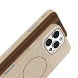 iPhone 15 Glitter Thin Skal - MagSafe Kompatibel - Brun