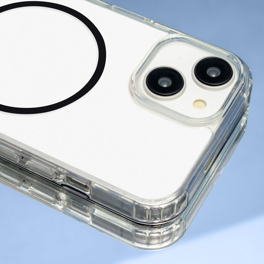 iPhone 17 TFO Anti-Shock Thin Skal - MagSafe Kompatibel - Genomskinlig / Svart