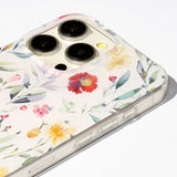 iPhone 16 Pro TFO Glow Glam Skal - Vit / Blommor