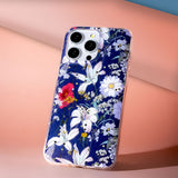 iPhone 17 Pro TFO Glow Glam Skal - Blå / Blommor