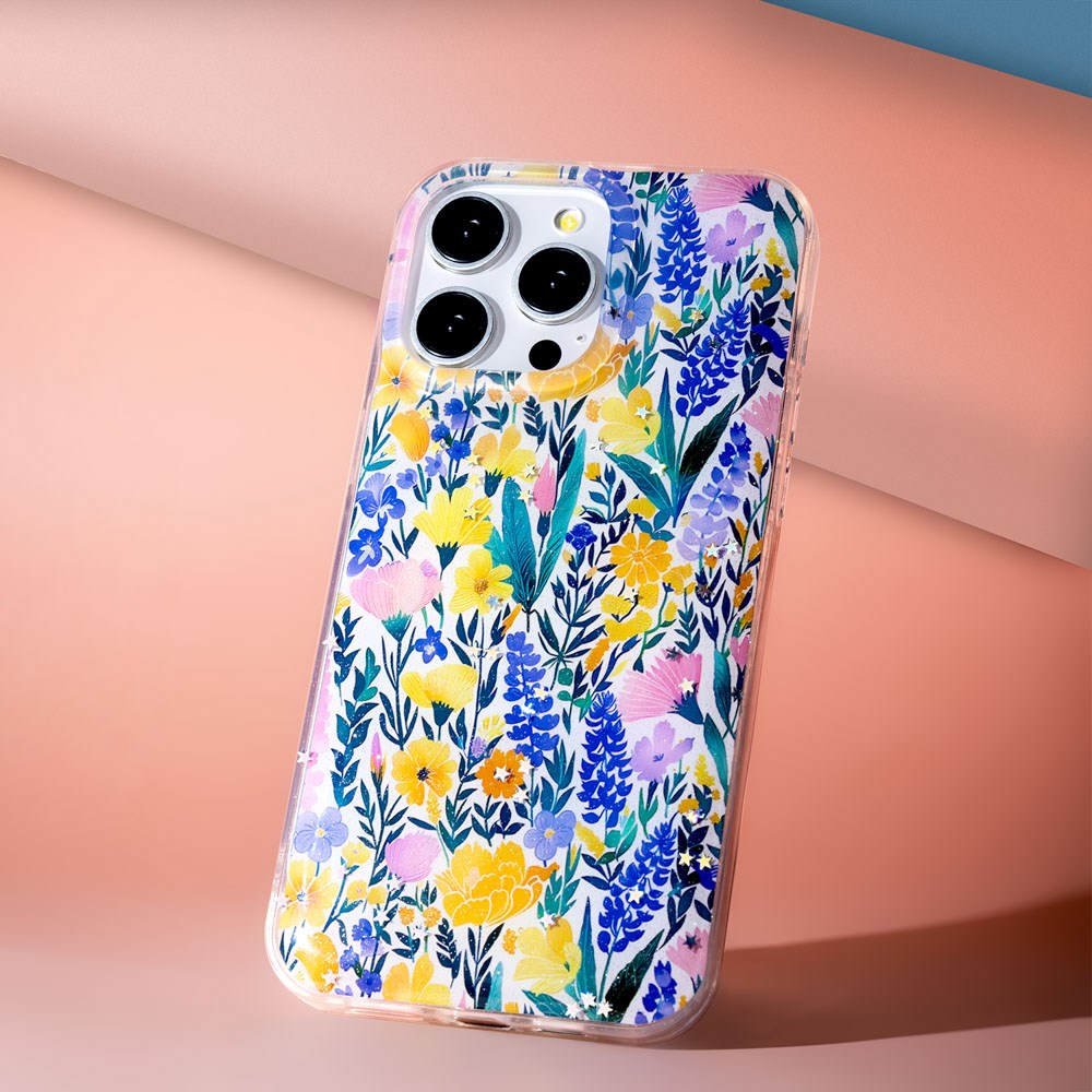 iPhone 16 Pro TFO Glow Glam Skal - Blommor