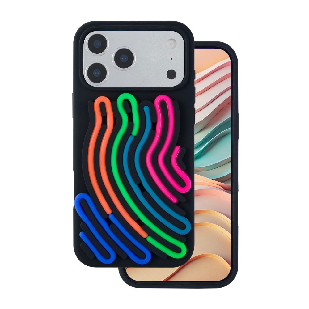 iPhone 17 Pro TFO DIY Snake Silikon Skal - Svart