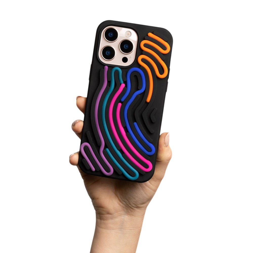 iPhone 17 Pro TFO DIY Snake Silikon Skal - Svart